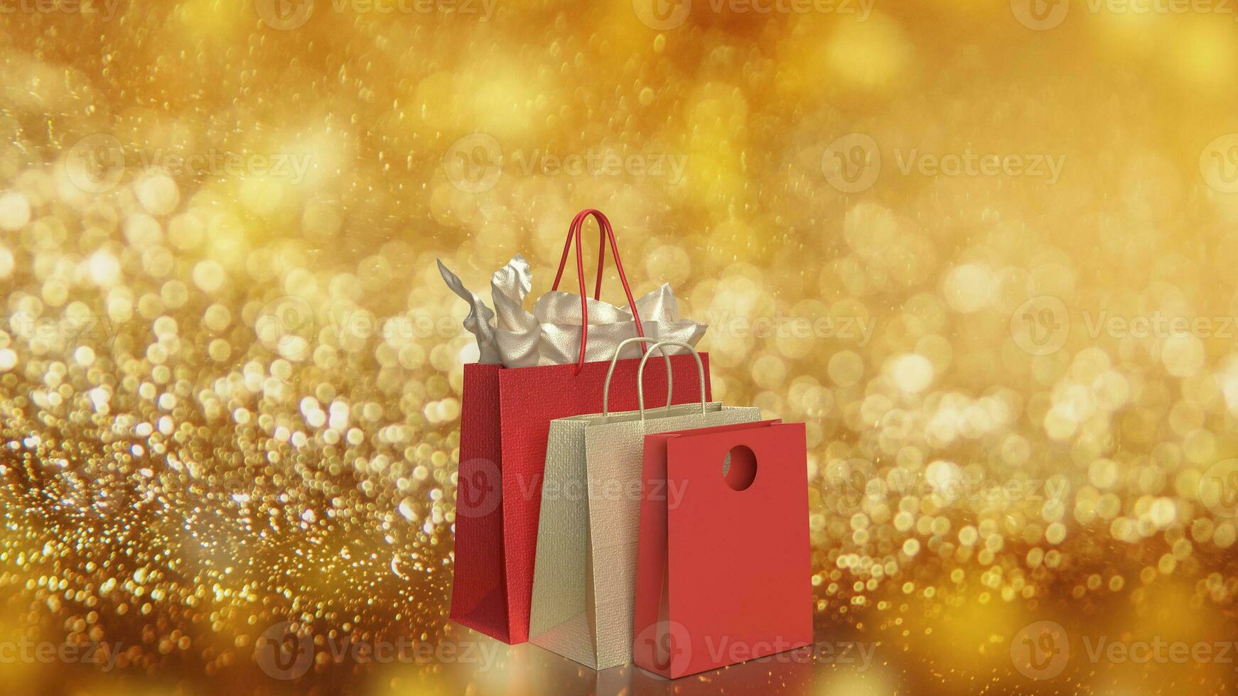 The Shopping bag for marketing or advertising concept 3d rendering photo