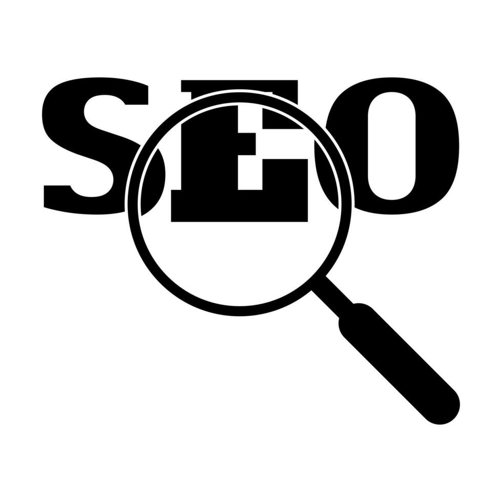 icono de optimización de motor de búsqueda seo vector