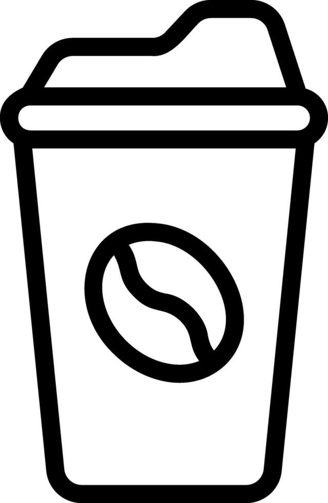 coffee cup line icon vector