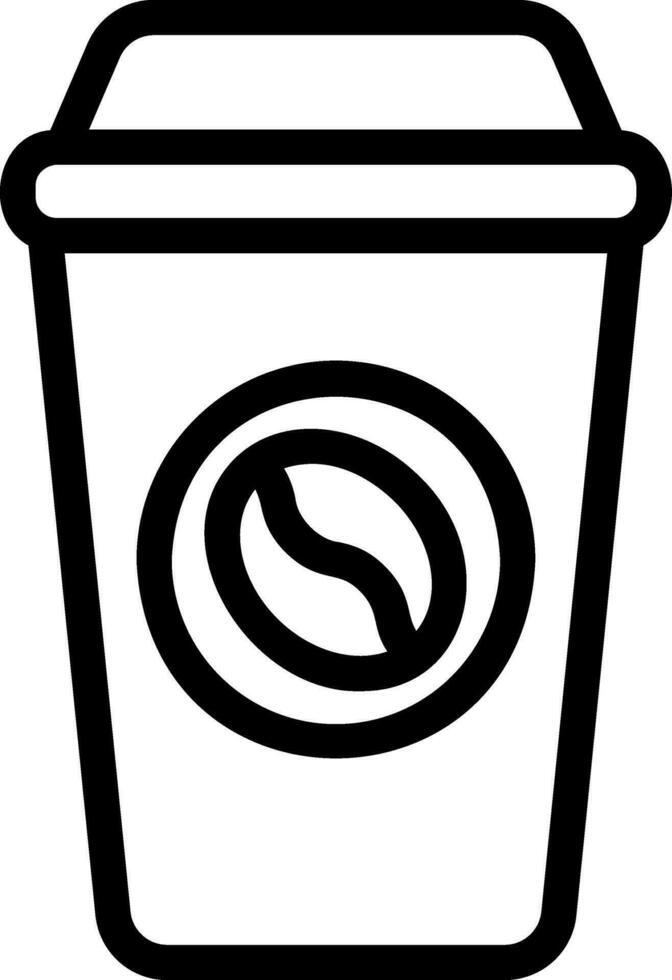 iced coffee line icon vector
