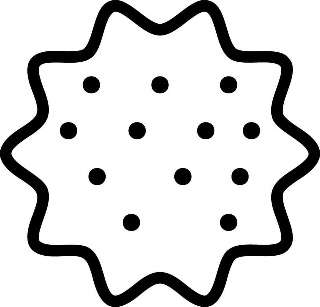 cookie line icon vector