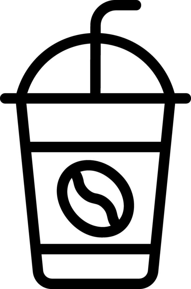 iced coffee line icon vector