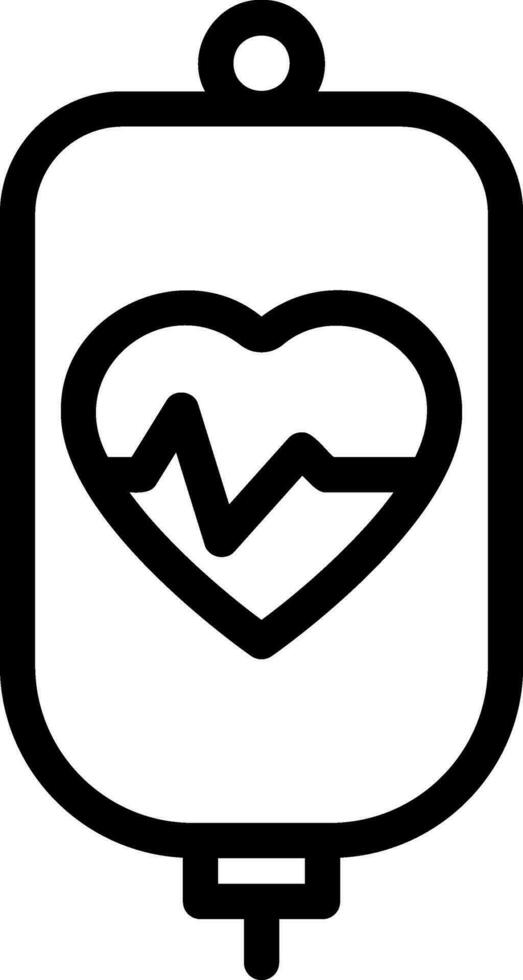 iv bag line icon vector