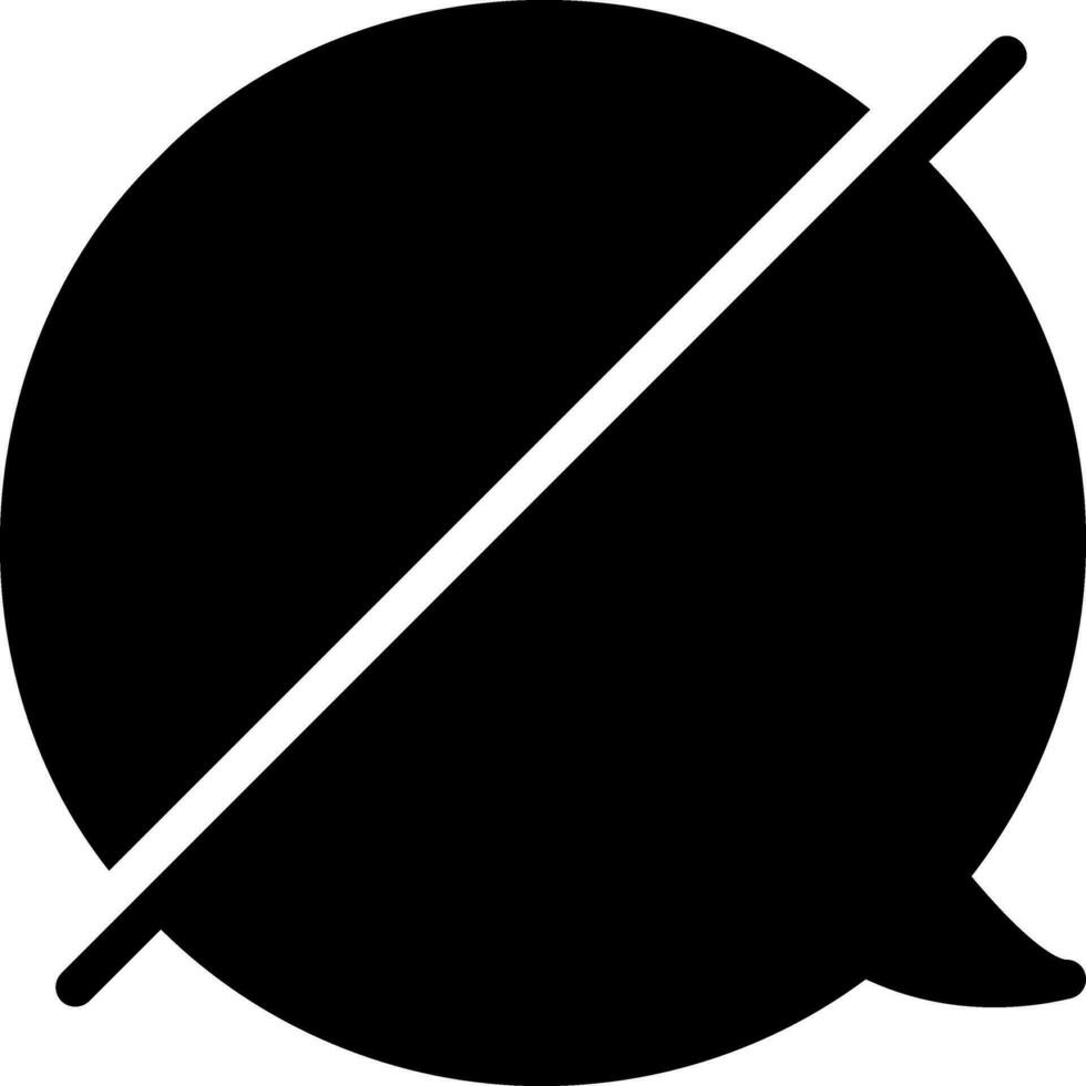 no comment glyph icon vector