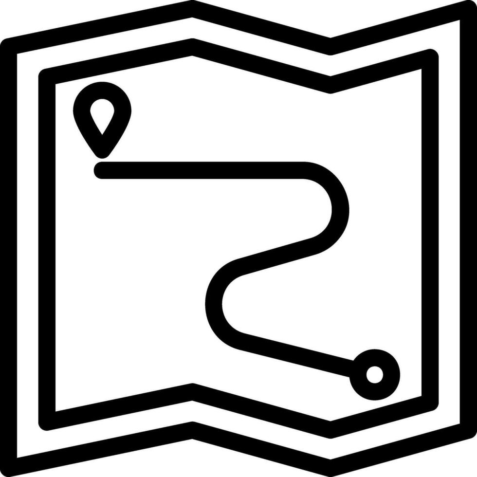 map pin line icon vector