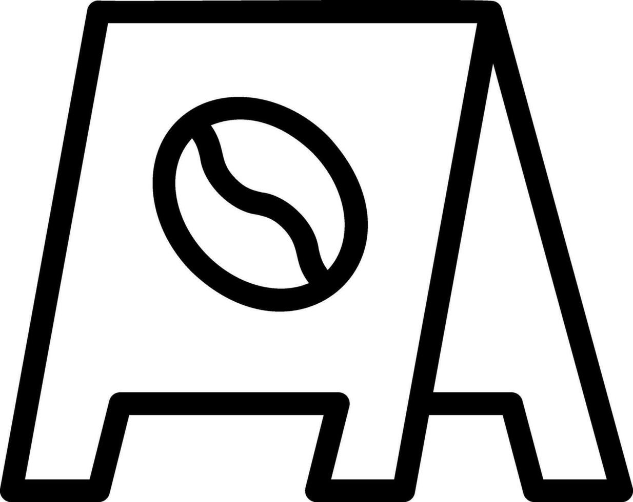 icono de línea de letrero vector
