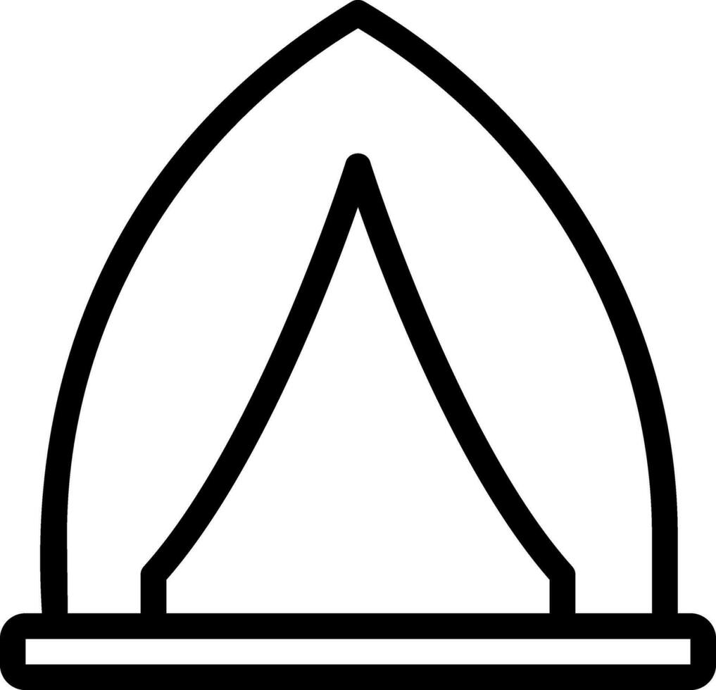 tent line icon vector