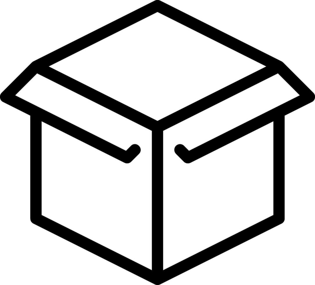 open box line icon vector