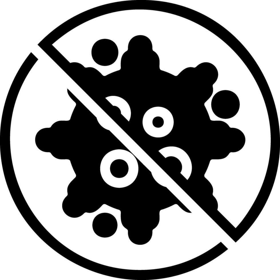 no cancer glyph icon vector