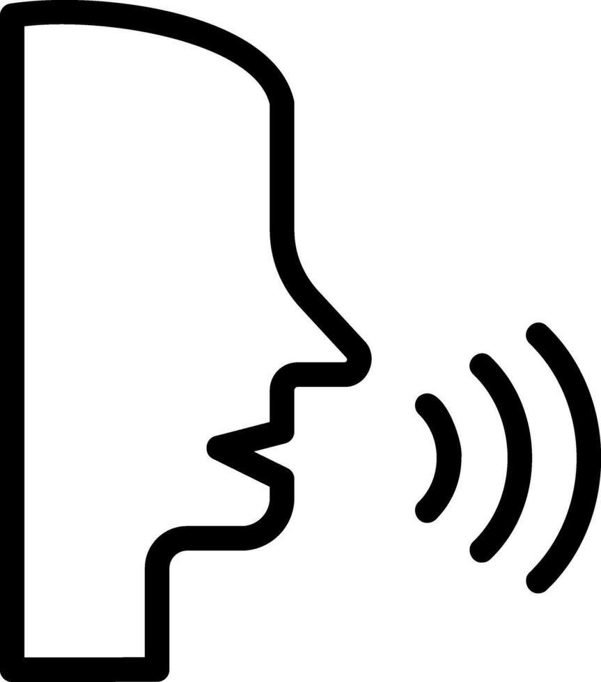 speaking line icon vector