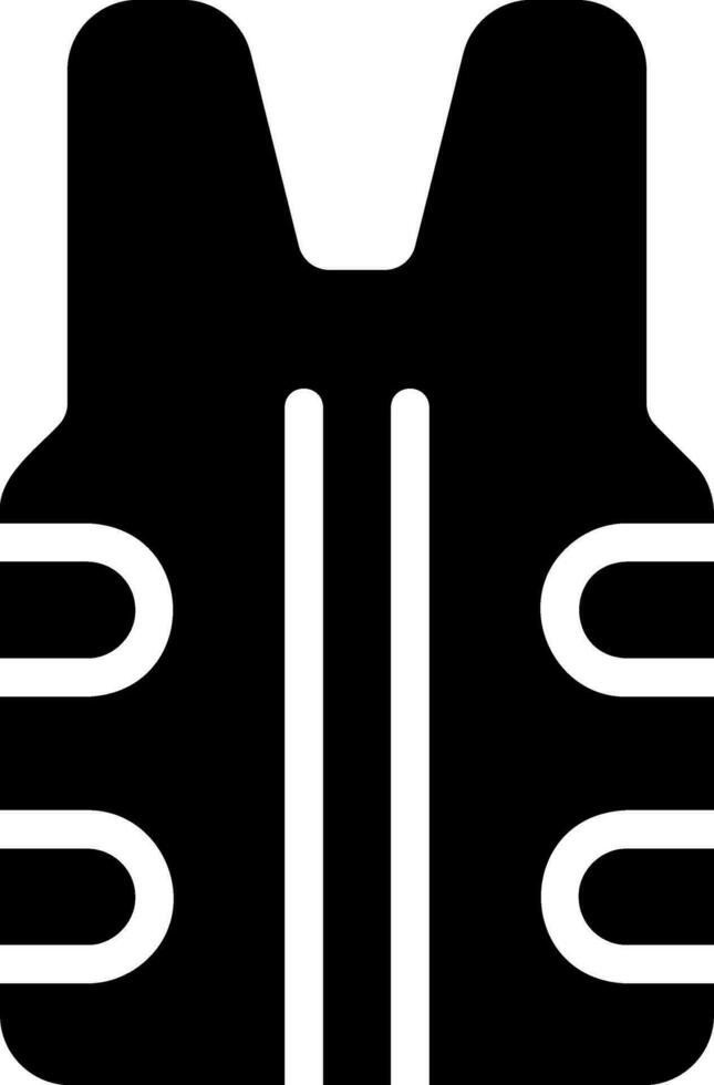 life jacket glyph icon vector