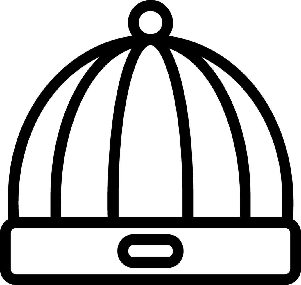 beanie line icon vector