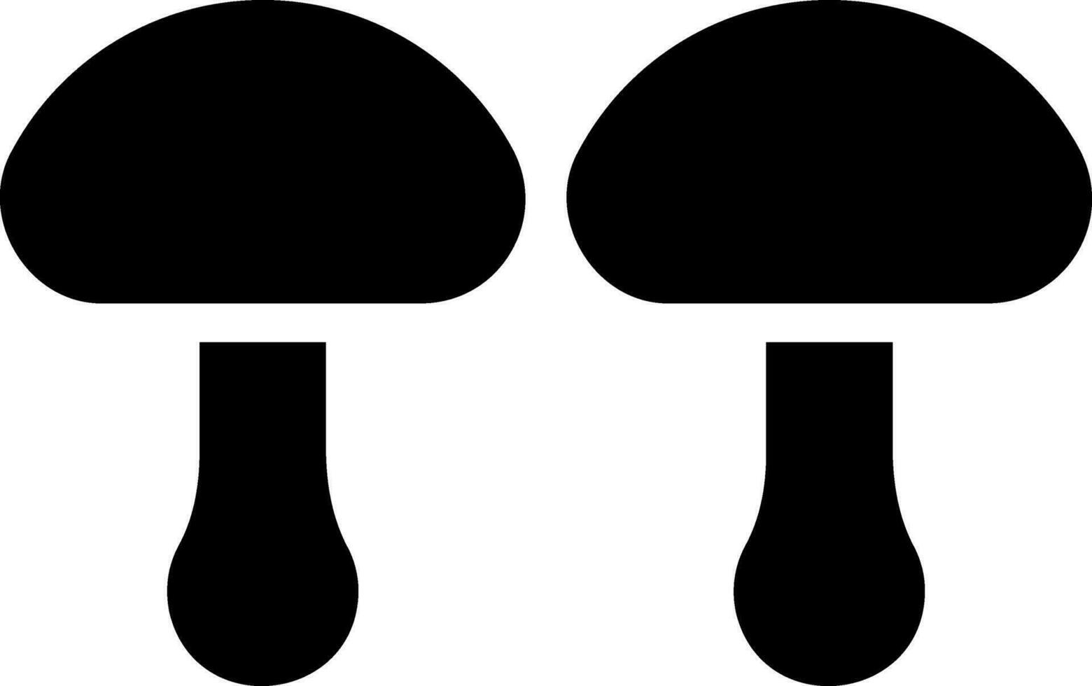 mushroom glyph icon vector