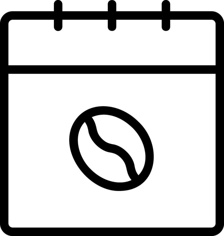 calendar line icon vector