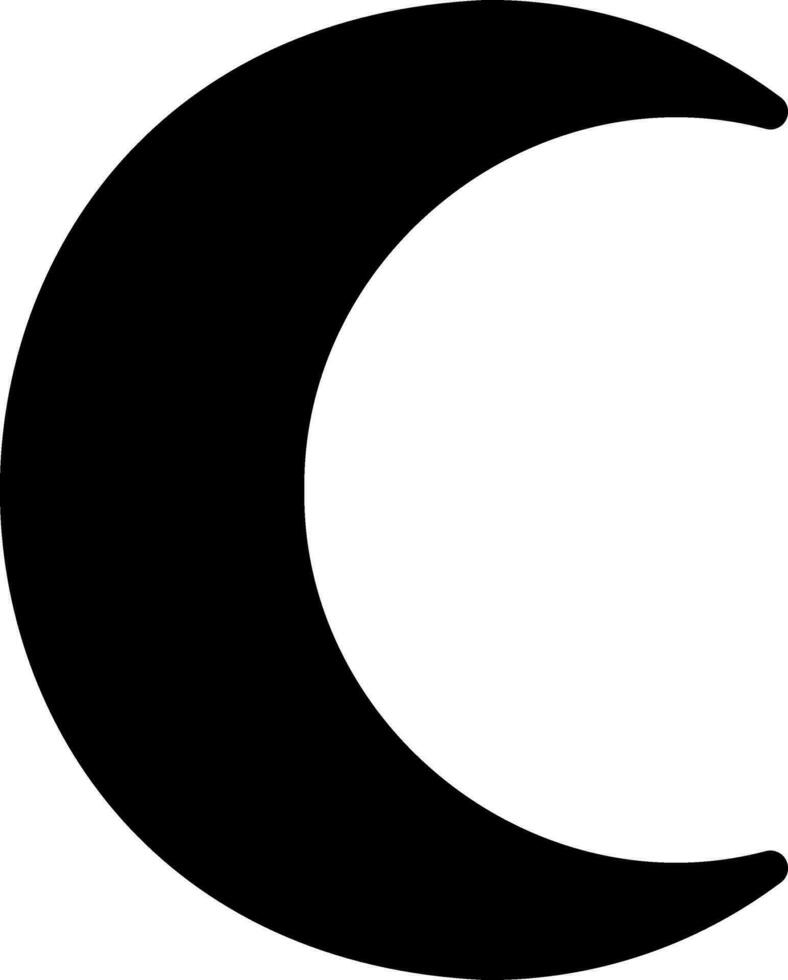 moon glyph icon vector