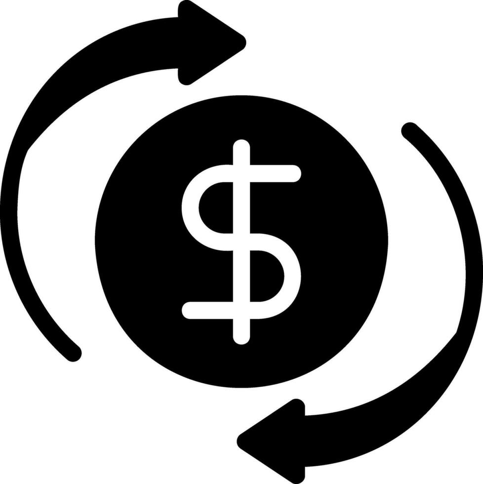 cash flow glyph icon vector
