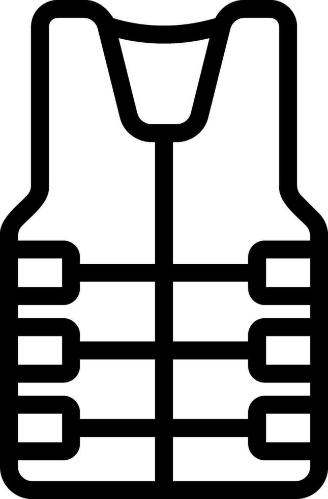 life jacket line icon vector