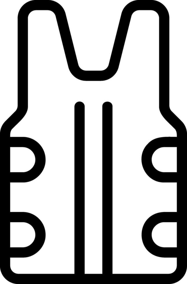 life jacket line icon vector