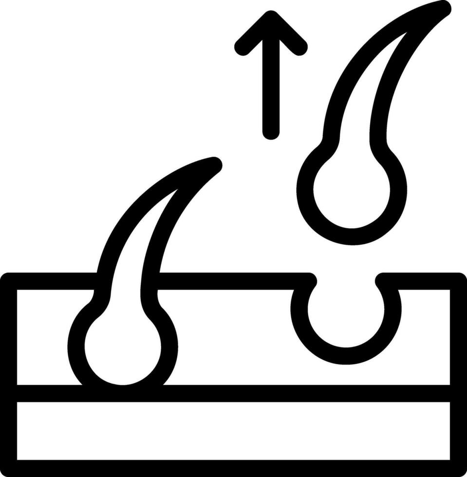 hair loss line icon vector