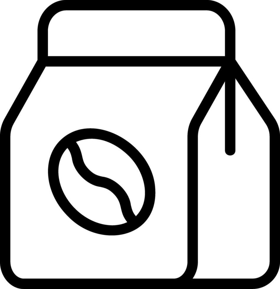 coffee bag line icon vector