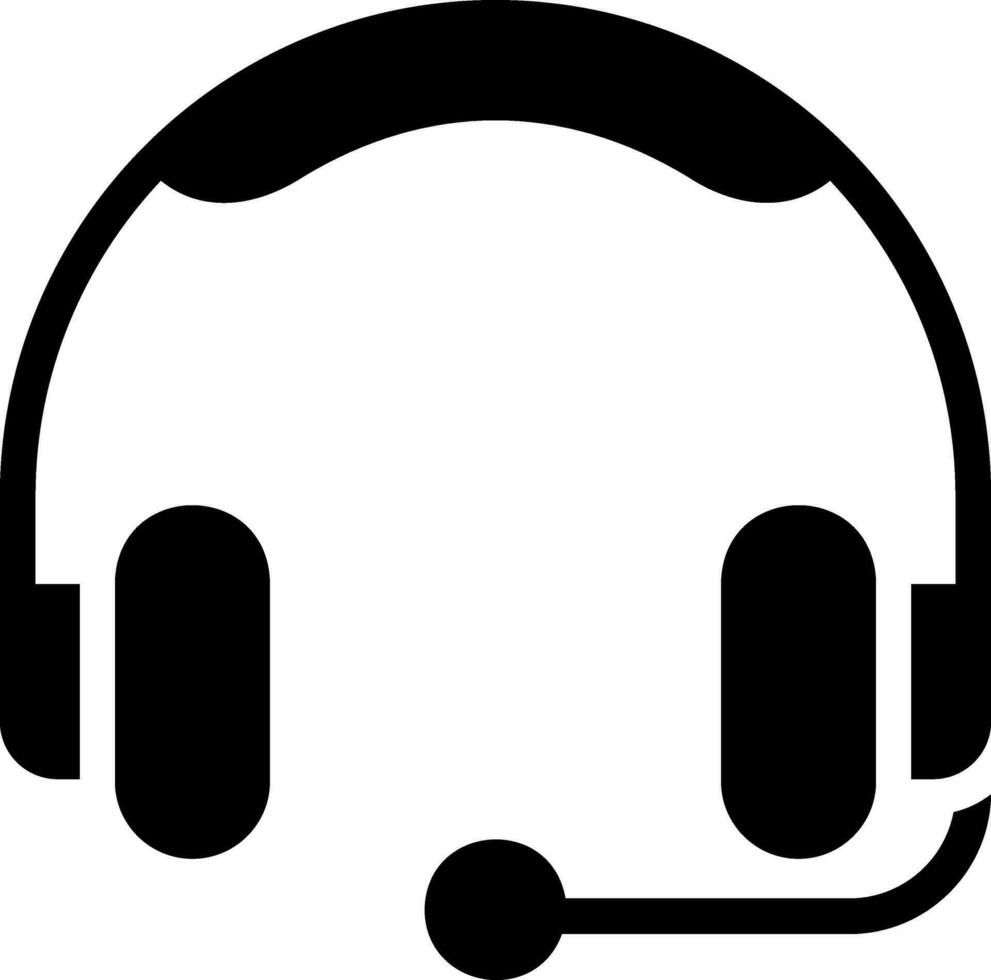 headphones glyph icon vector