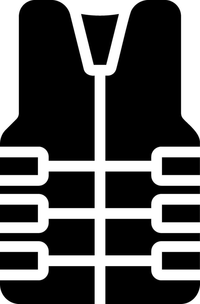 life jacket glyph icon vector