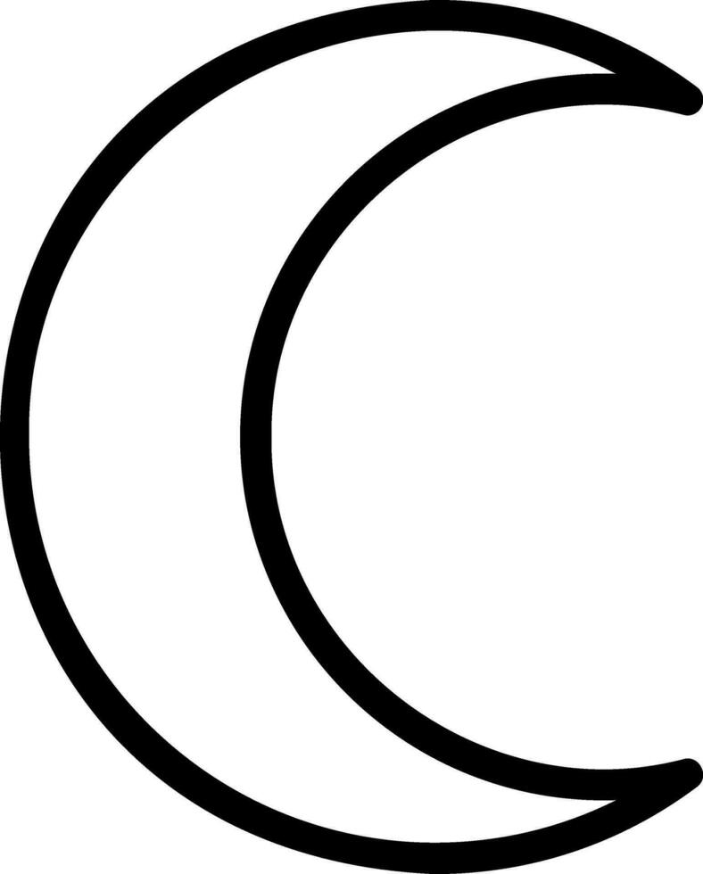 moon line icon vector