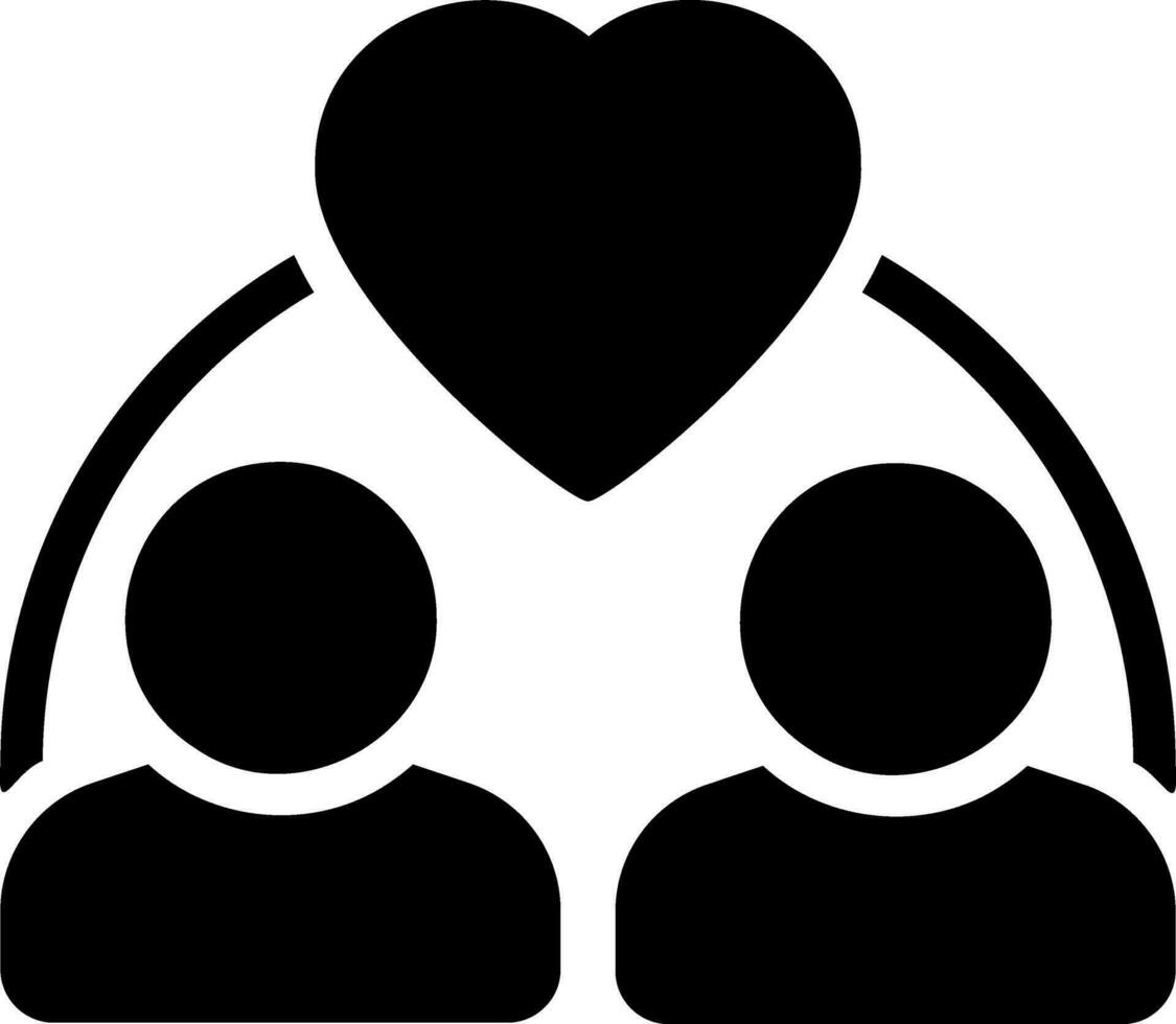 empathy glyph icon vector