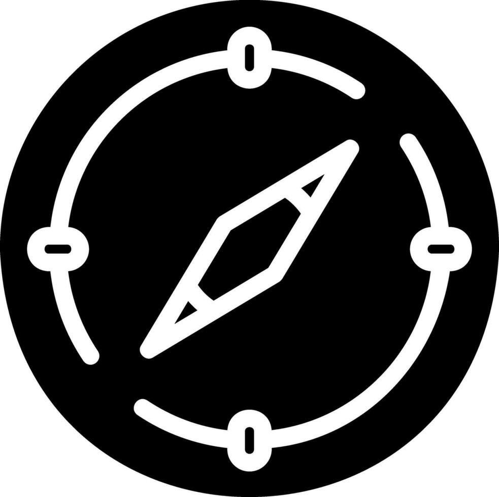 compass glyph icon vector