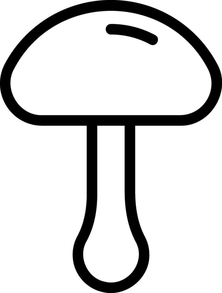 mushroom line icon vector