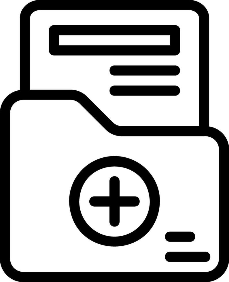 folder line icon vector