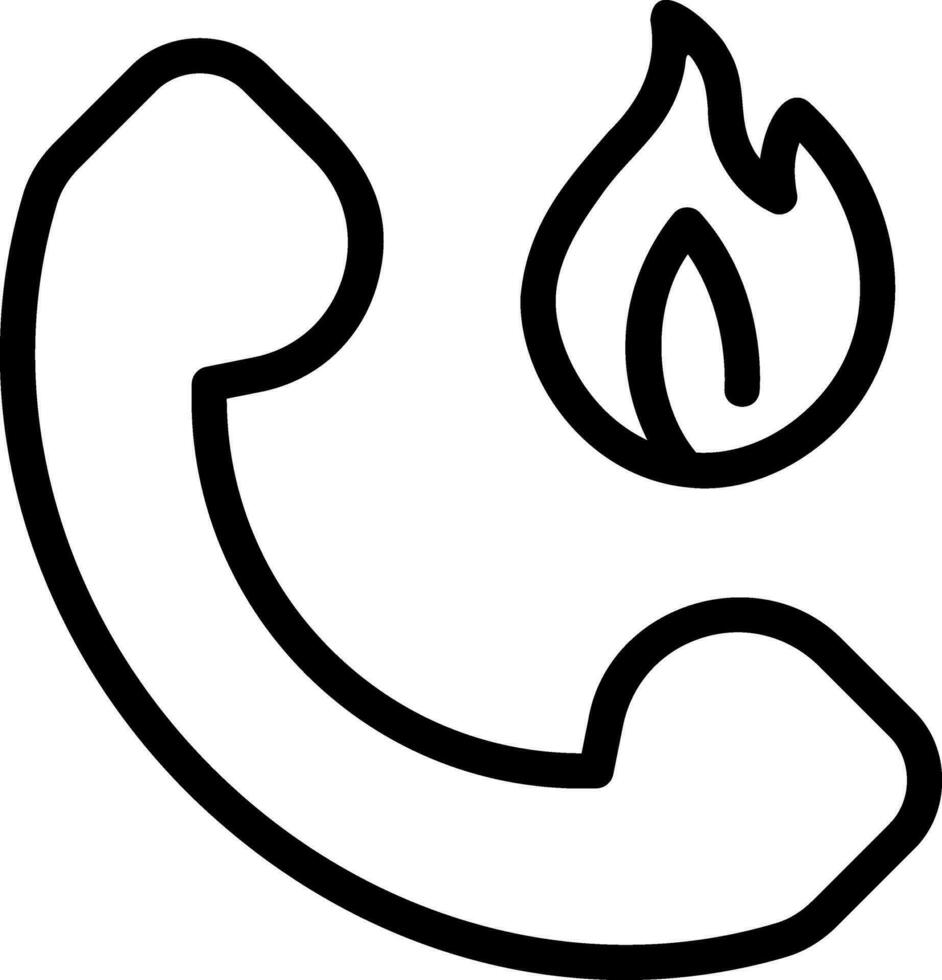 hotline line icon vector