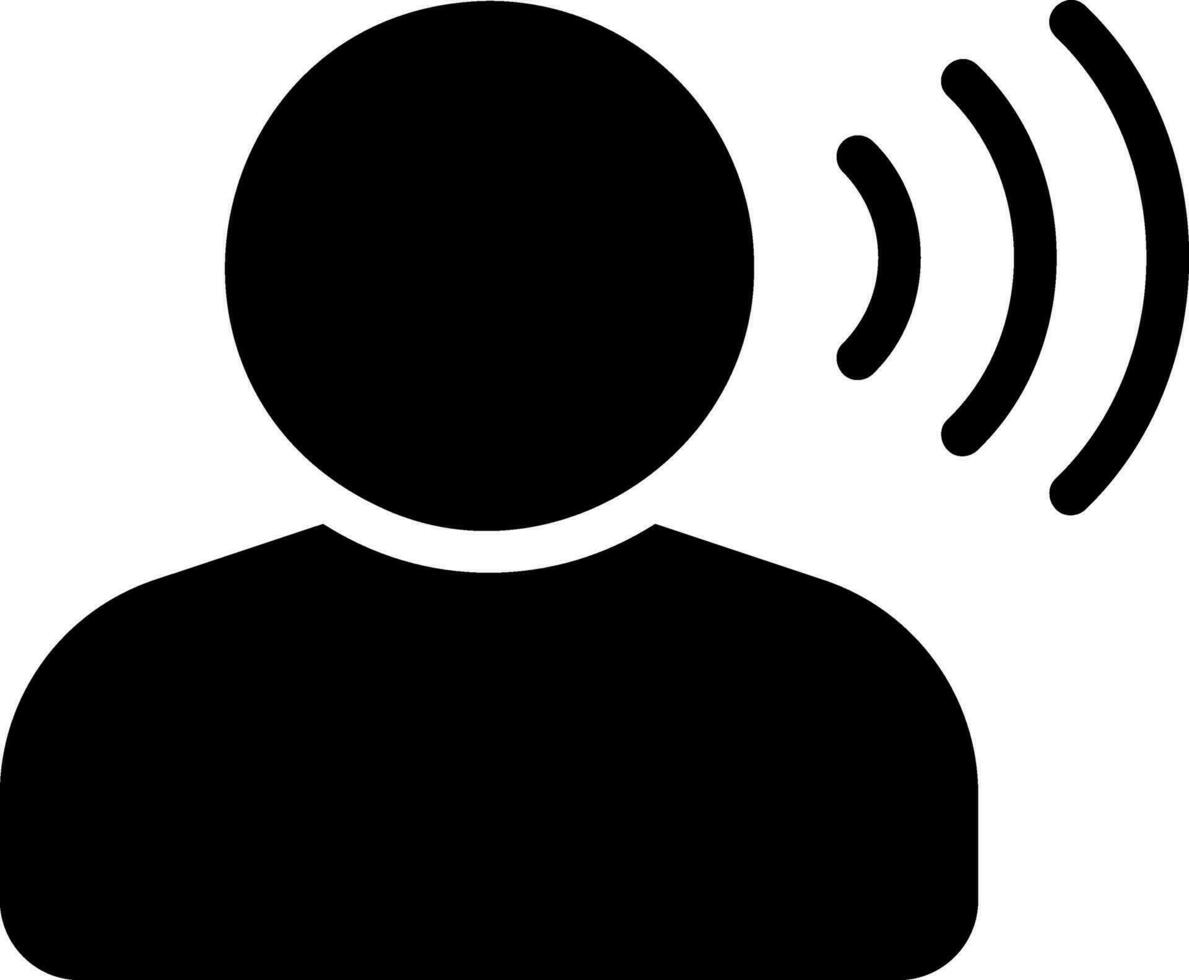 voice glyph icon vector