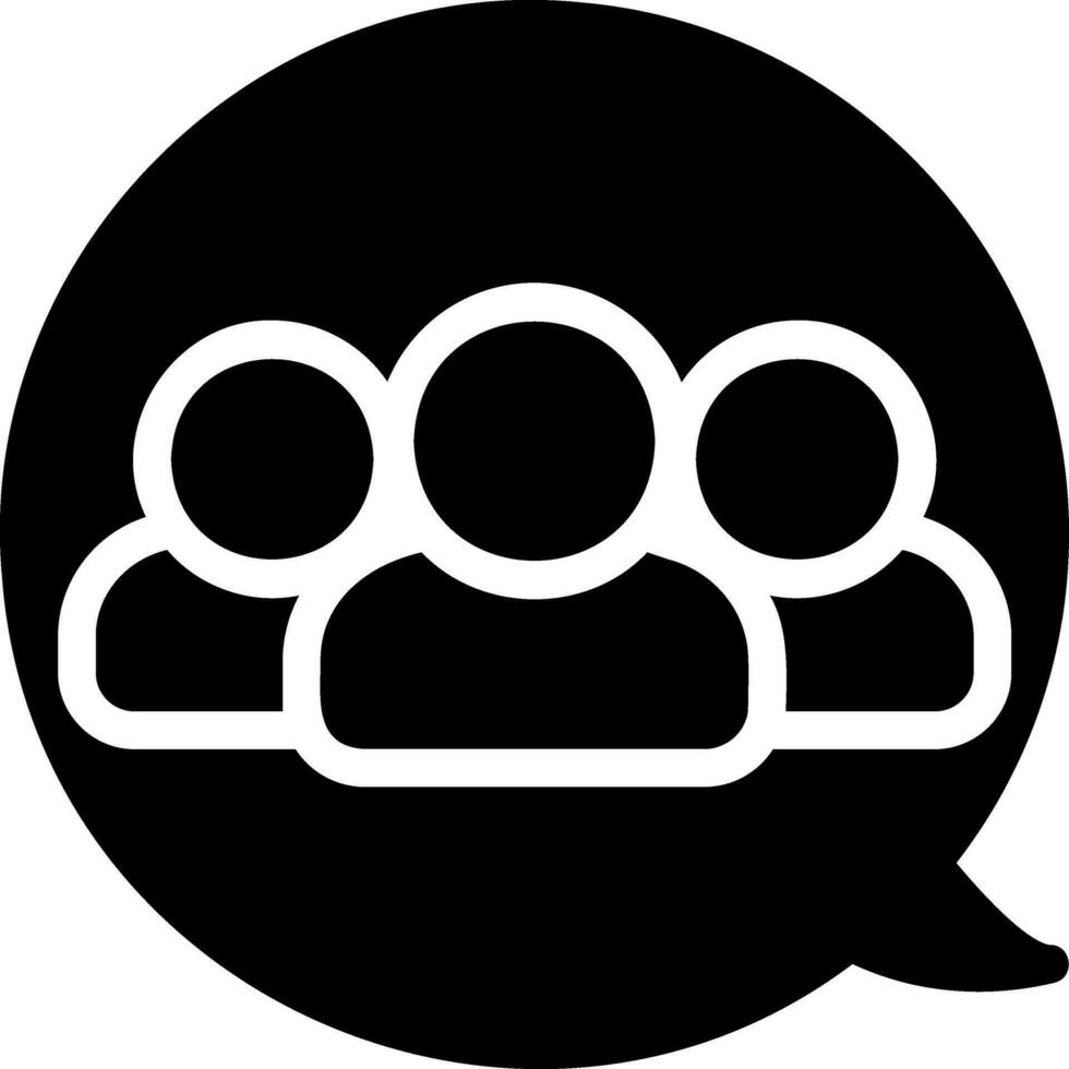 chat glyph icon vector