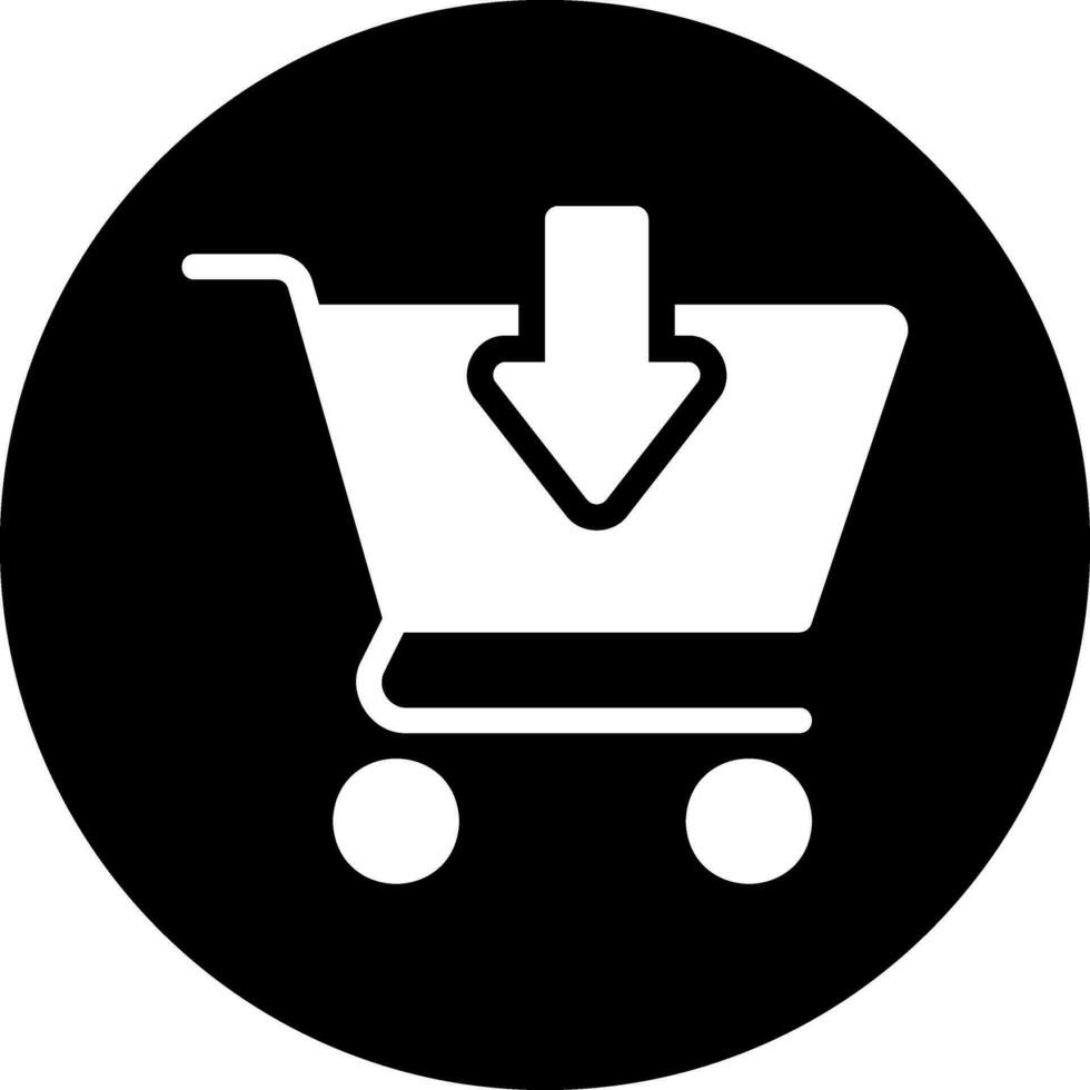 add to cart glyph icon vector
