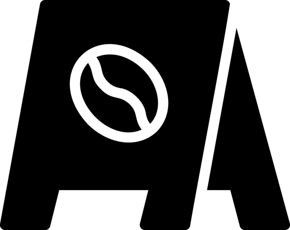 signboard glyph icon vector