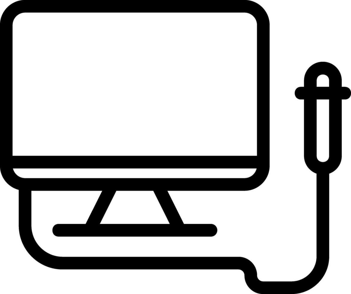 ultrasound machine line icon vector