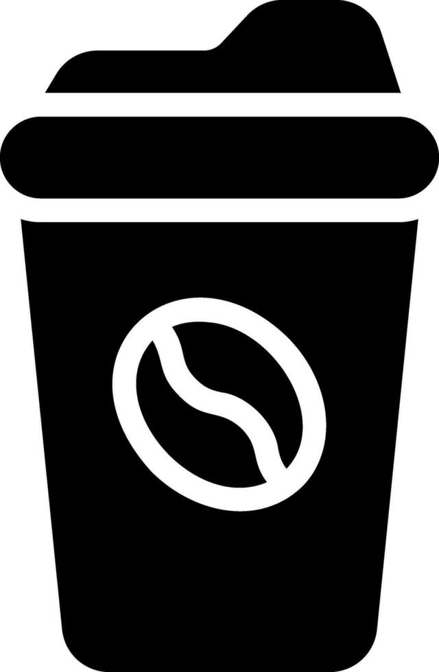 coffee cup glyph icon vector