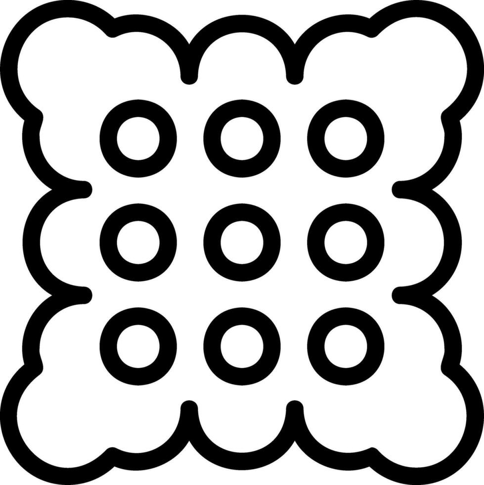 biscuit line icon vector