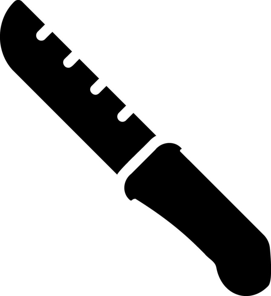 icono de glifo de cuchillo vector