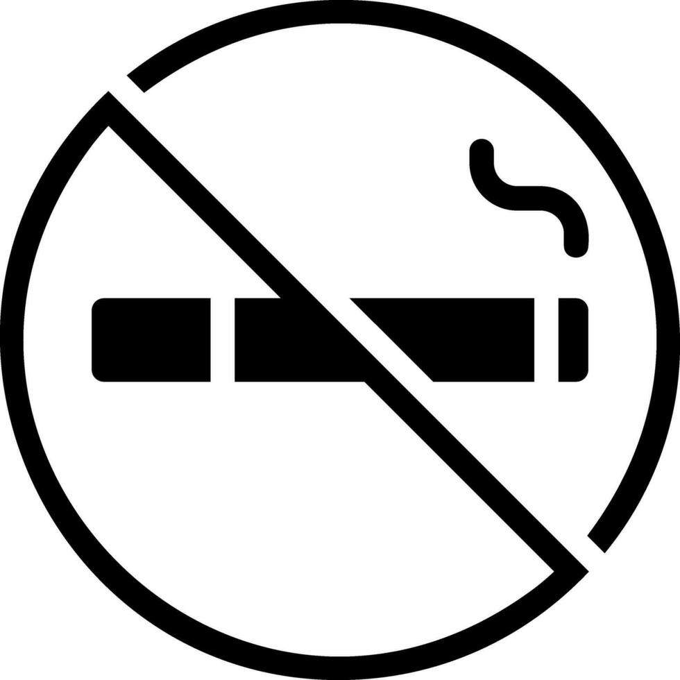 no smoking glyph icon vector