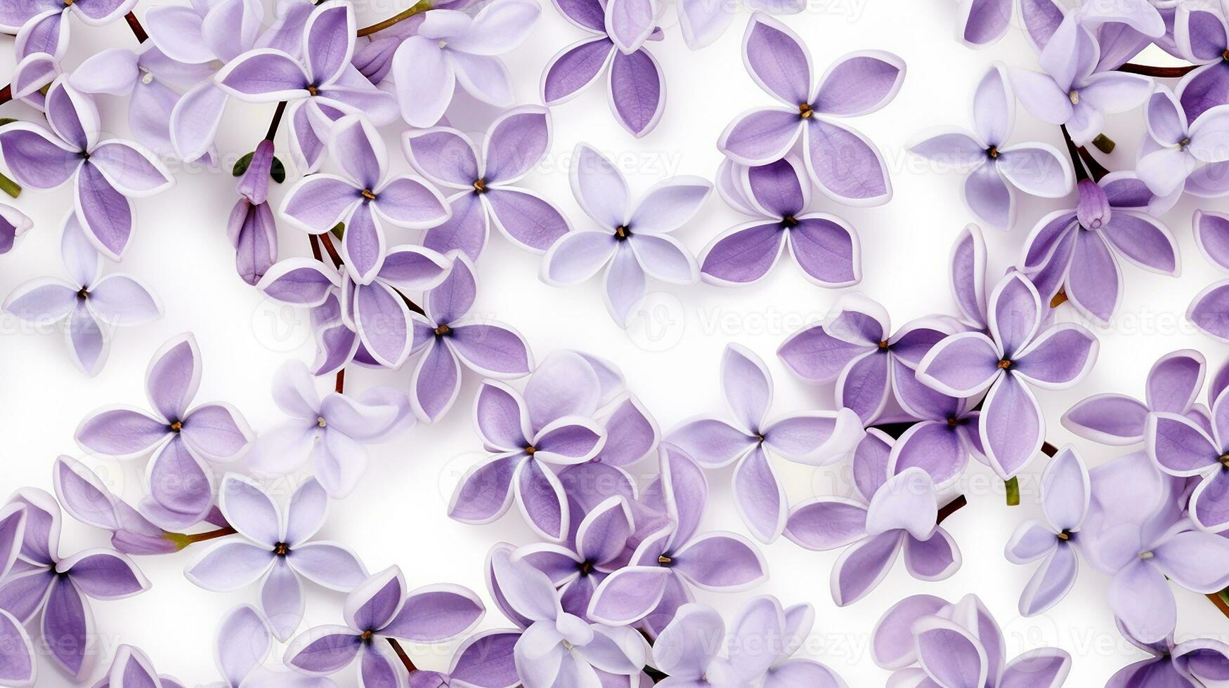 Lilac flower patterned background. Flower texture background. Generative AI photo