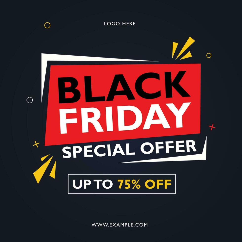 black friday shopping sale banner flyer brochure social media post template design vector