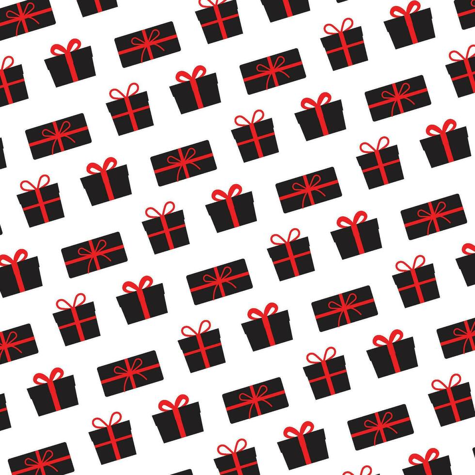 black red black friday gifts box pattern background vector illustration