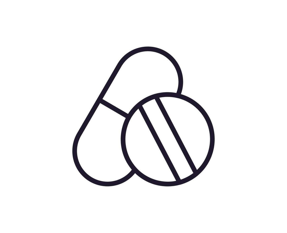 Health symbol. Vector sign for web sites, adverts, UI, internet shops and stores. Editable stroke. Vector line icon of medication