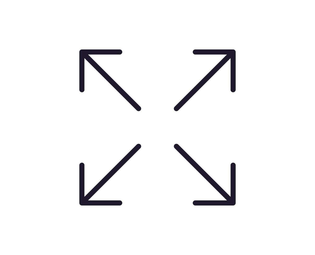 Arrow line icon on white background vector