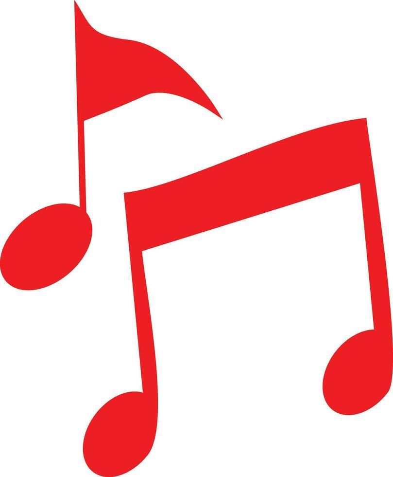 Music note icon vector cartoon