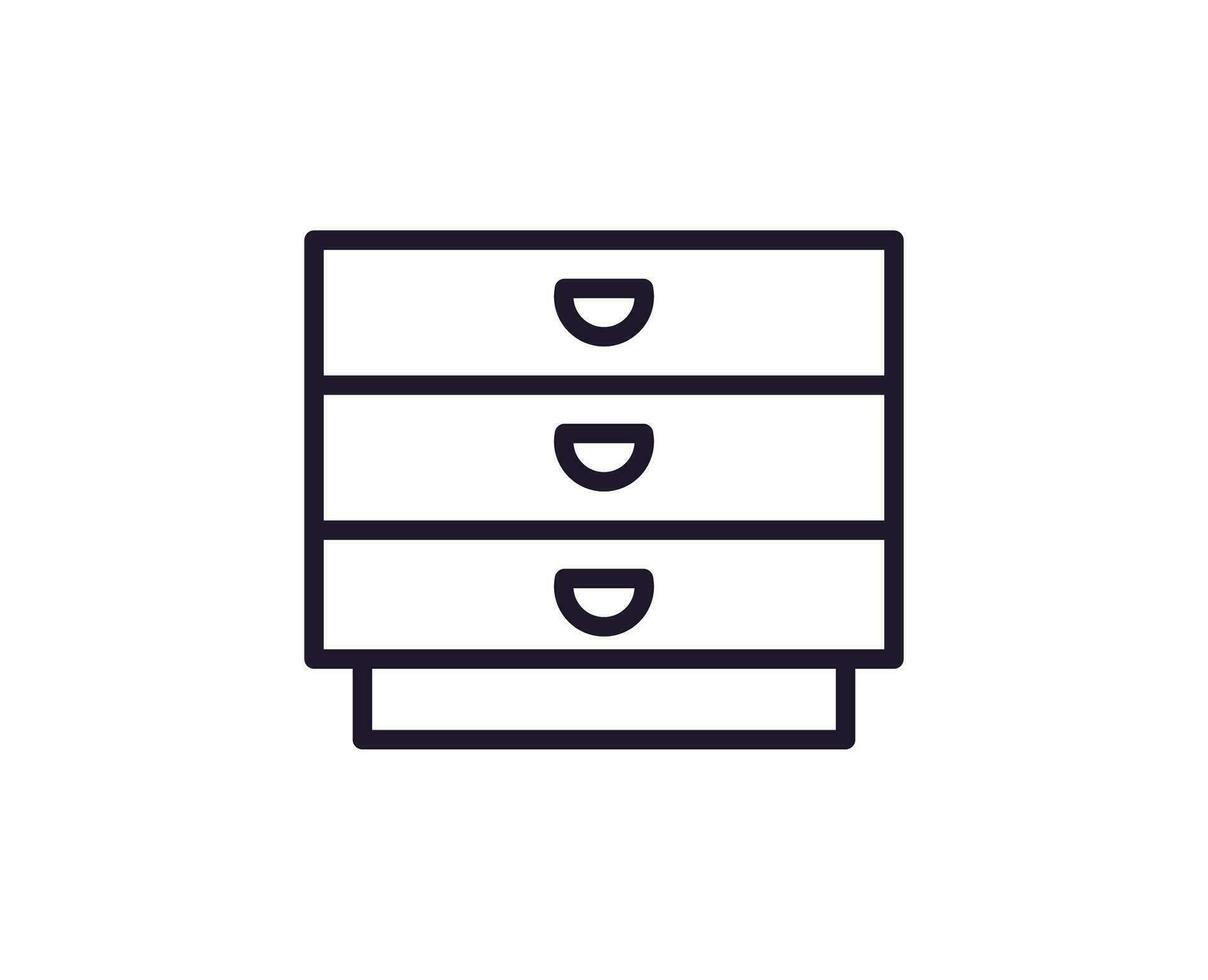 Furniture line icon on white background vector