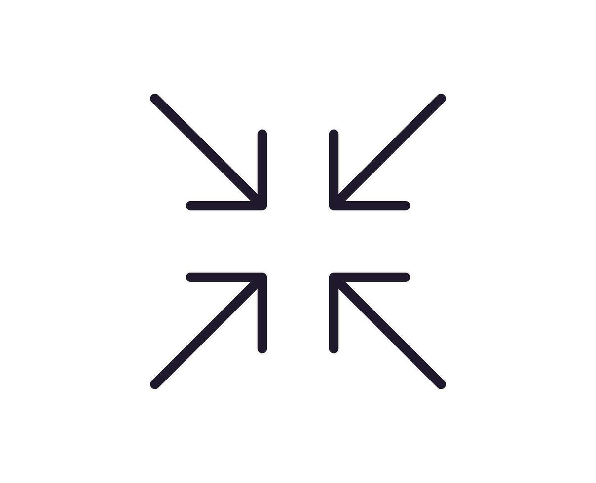 Arrow line icon on white background vector