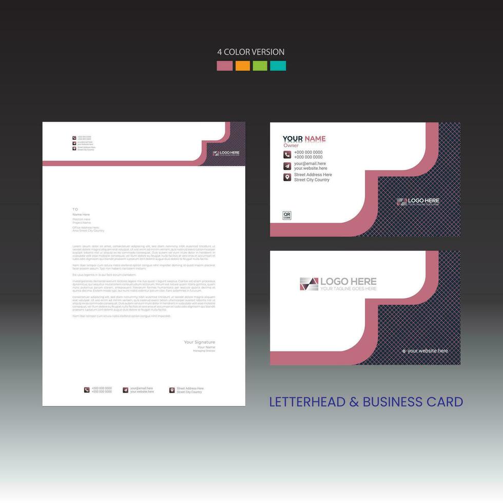 Letterhead and business card design 29870317 vector art at vecteezy